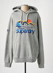 Sweat-shirt gris SUPERDRY pour homme seconde vue