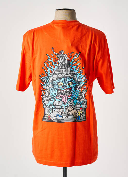 T-shirt orange WASTED PARIS pour homme