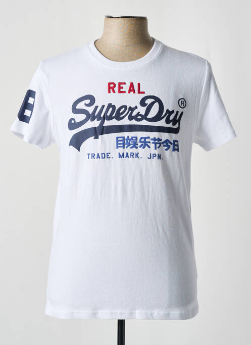 T-shirt blanc SUPERDRY pour homme