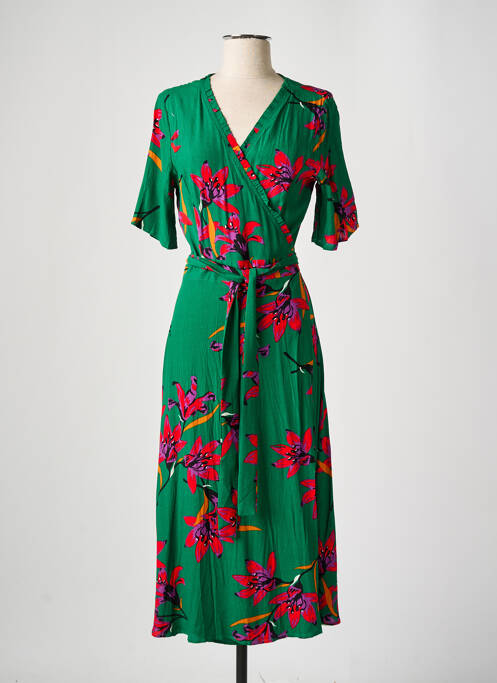 Robe mi-longue vert GRACE & MILA pour femme