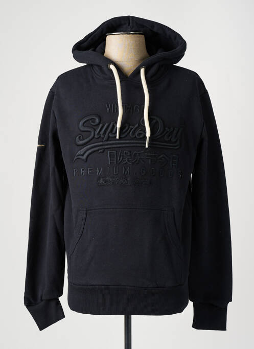 Sweat-shirt noir SUPERDRY pour homme