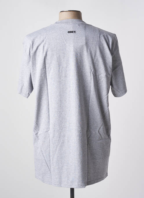 T-shirt gris OBEY pour homme