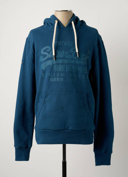 Sweat-shirt bleu SUPERDRY pour homme