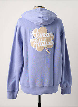 Sweat-shirt violet HUMAN WITH ATTITUDE homme