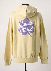 Sweat-shirt beige HUMAN WITH ATTITUDE pour homme seconde vue