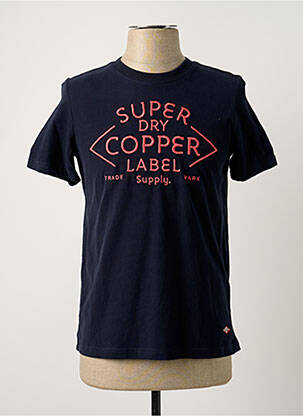 T-shirt bleu SUPERDRY femme