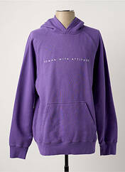 Sweat-shirt violet HUMAN WITH ATTITUDE pour homme seconde vue