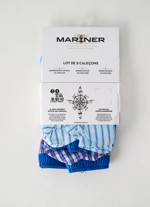 Caleçon bleu MARINER pour homme