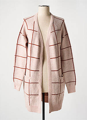 Gilet manches longues rose VERO MODA pour femme