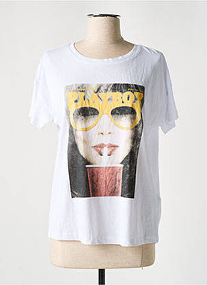 T-shirt blanc NOISY MAY pour femme