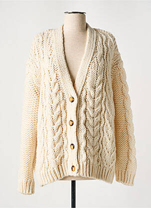 Gilet manches longues beige MANGO pour femme