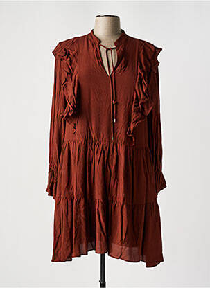 Robe courte marron MANGO femme