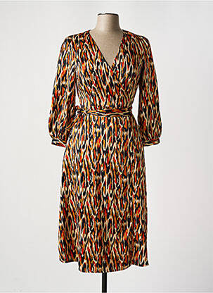 Robe mi-longue orange VERO MODA femme