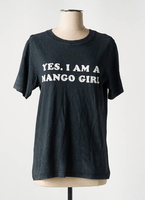 T-shirt gris MANGO pour femme