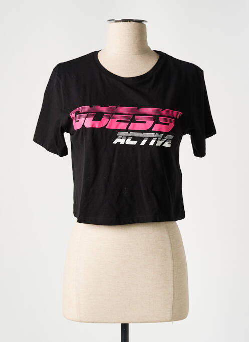 T-shirt noir GUESS pour femme