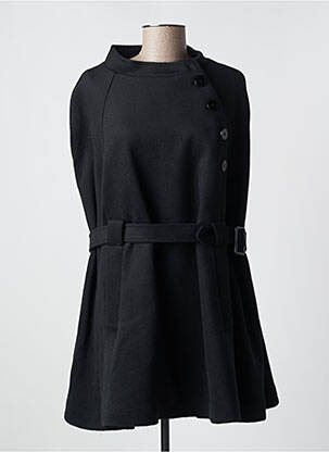 Manteau long noir PAUL BRIAL femme