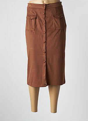 Jupe longue marron PAUL BRIAL femme