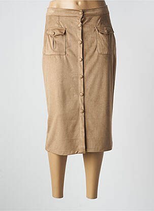 Jupe longue marron PAUL BRIAL femme