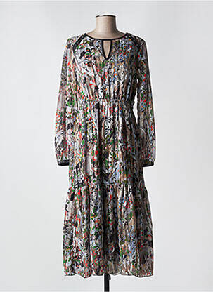 Robe mi-longue vert MALOKA femme