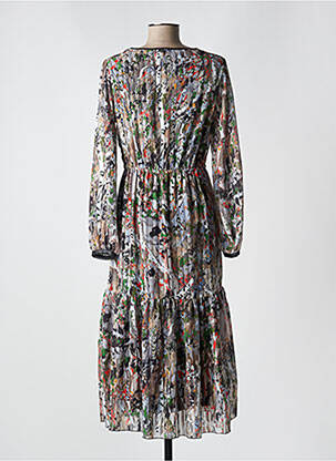 Robe mi-longue vert MALOKA femme