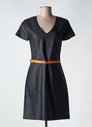 Robe mi-longue noir PAUL BRIAL femme