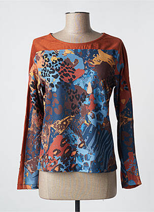 Pull marron PAUL BRIAL femme
