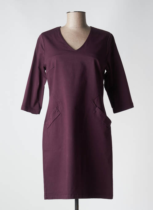 Robe mi-longue violet PAUL BRIAL pour femme