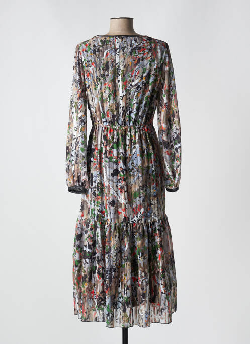 Robe mi-longue vert MALOKA pour femme