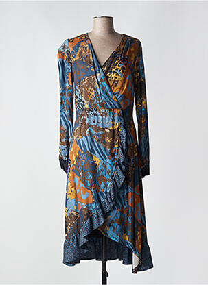 Robe mi-longue bleu PAUL BRIAL femme