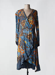 Robe mi-longue bleu PAUL BRIAL femme