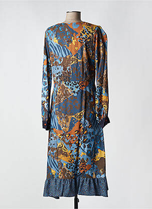 Robe mi-longue bleu PAUL BRIAL femme