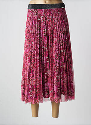 Jupe longue rose MALOKA femme