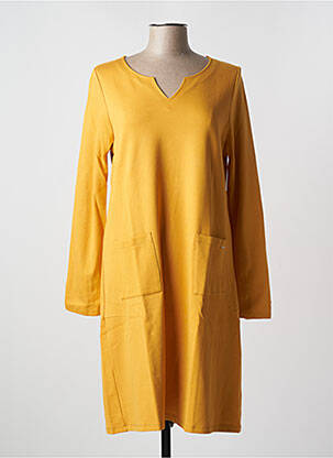 Robe mi-longue orange MALOKA femme