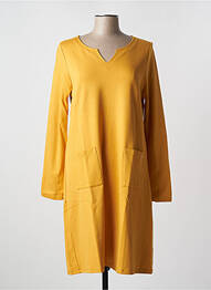 Robe mi-longue orange MALOKA femme
