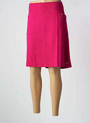 Jupe mi-longue rose MALOKA femme