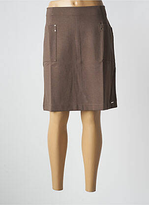 Jupe mi-longue kaki MALOKA femme