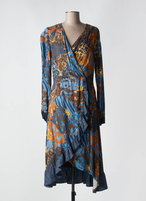 Robe mi-longue bleu PAUL BRIAL pour femme