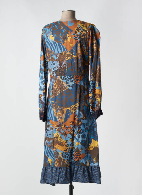 Robe mi-longue bleu PAUL BRIAL pour femme