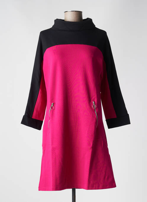 Robe mi-longue rose MALOKA pour femme