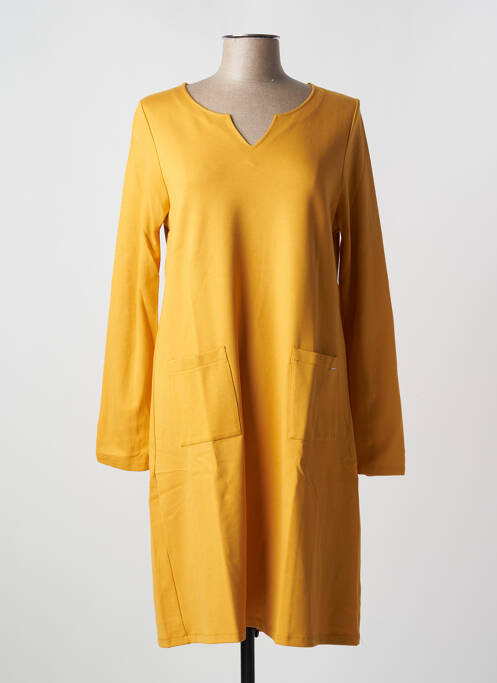 Robe mi-longue orange MALOKA pour femme