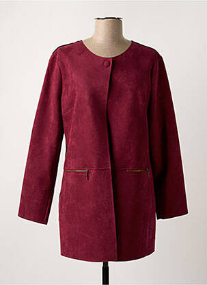 Manteau long rose PAUL BRIAL femme