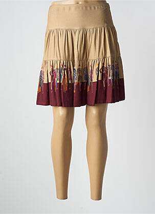 Jupe mi-longue beige PAUL BRIAL femme