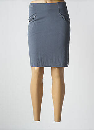 Jupe mi-longue gris PAUL BRIAL femme