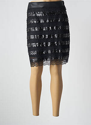 Jupe mi-longue noir PAUL BRIAL femme