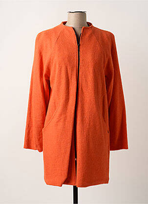 Manteau long orange PAUL BRIAL femme