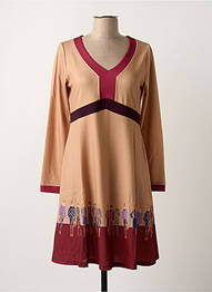 Robe mi-longue beige PAUL BRIAL femme