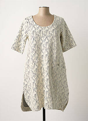 Robe mi-longue blanc G!OZE femme