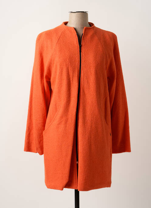 Manteau long orange PAUL BRIAL pour femme