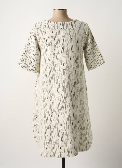 Robe mi-longue blanc G!OZE pour femme