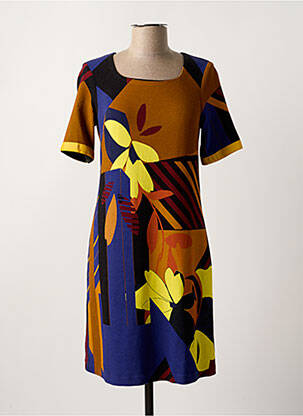 Robe mi-longue marron PAUL BRIAL femme